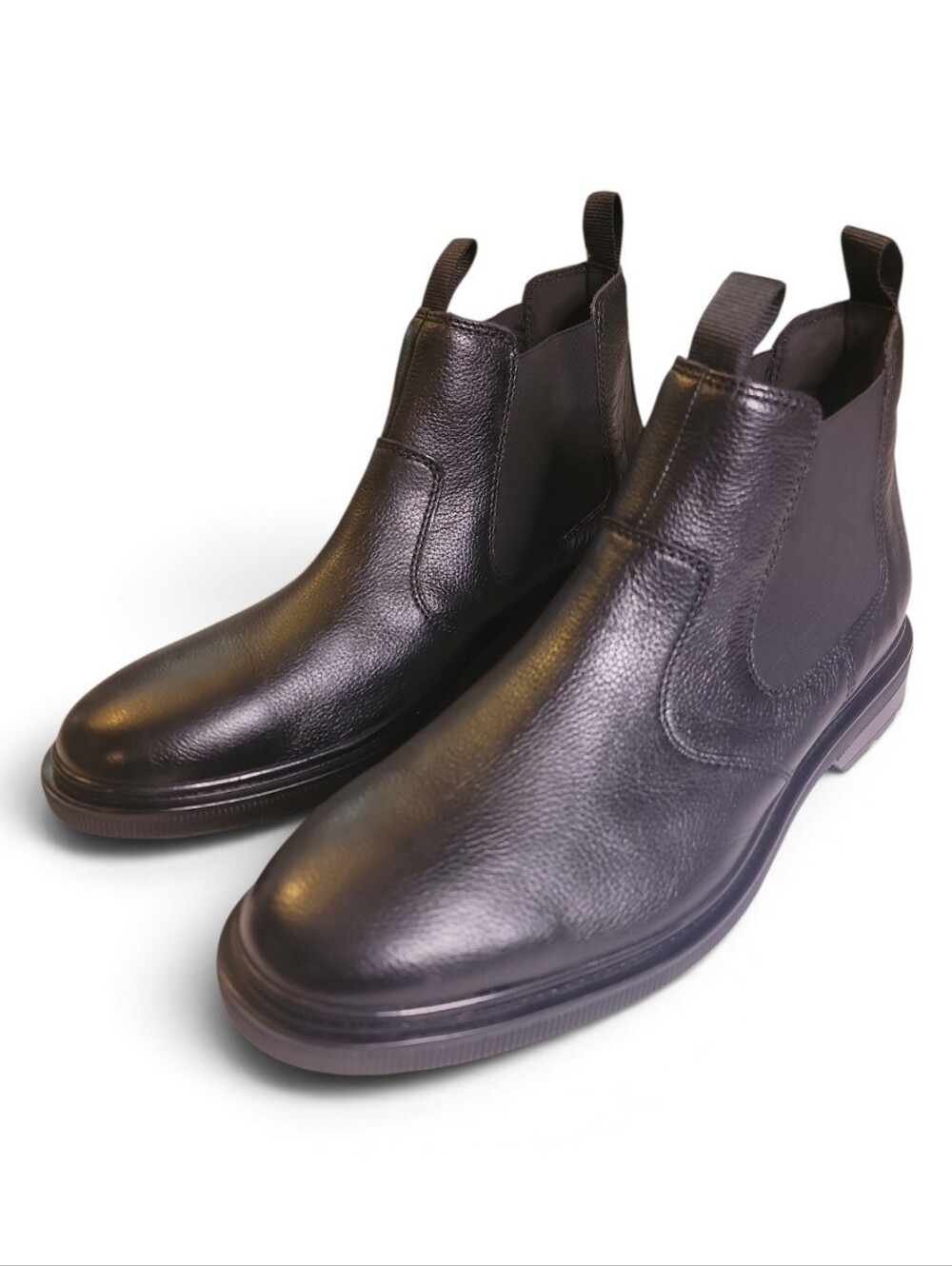 Clarks Burchill Up Chelsea Boots Mens 13 M Black Leather NEW 26179401